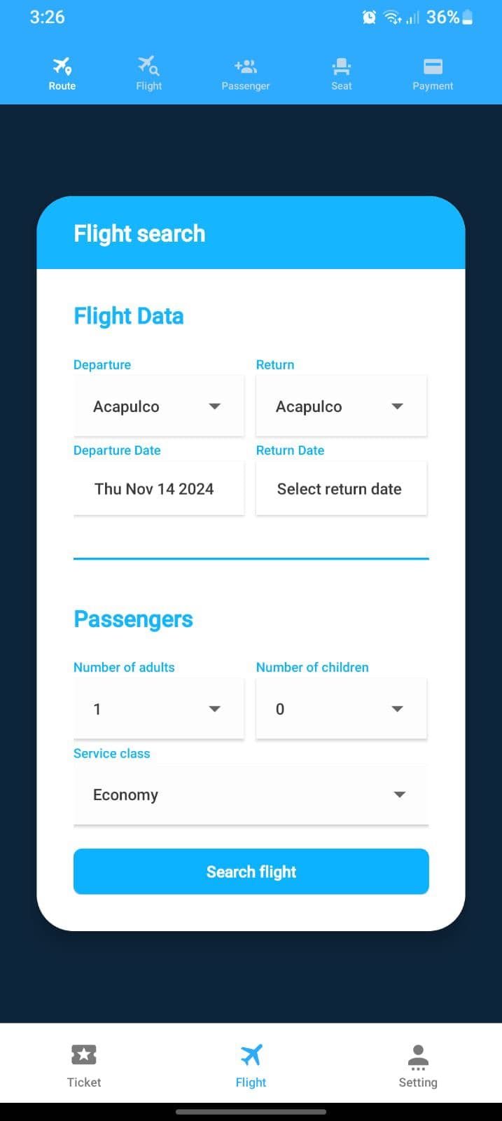 ITT Flight Search App